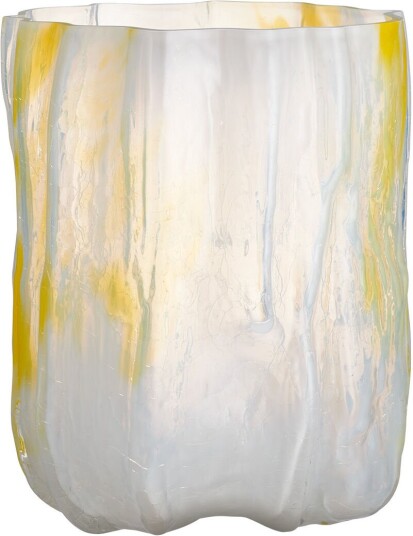 Kosta Boda Crackle Vas Lemon Sorbet 270 Mm Vaser Åsa Jungnelius Gul