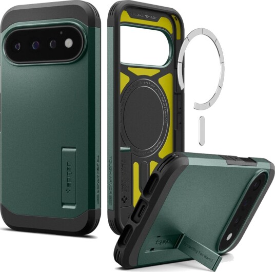 Spigen Tough Armor MagSafe Beskyttelsesdeksel til Google Pixel 11 Pro - Abyss Green