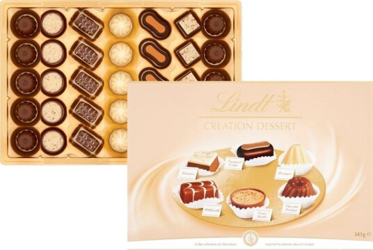 Lindt Creation Dessert   Konfekteske med Forskjellige Luksus Konfektsjokolader 341 gram