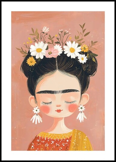 Frida Kahlo Artistic Painting Plakat Plakat / 30x40cm