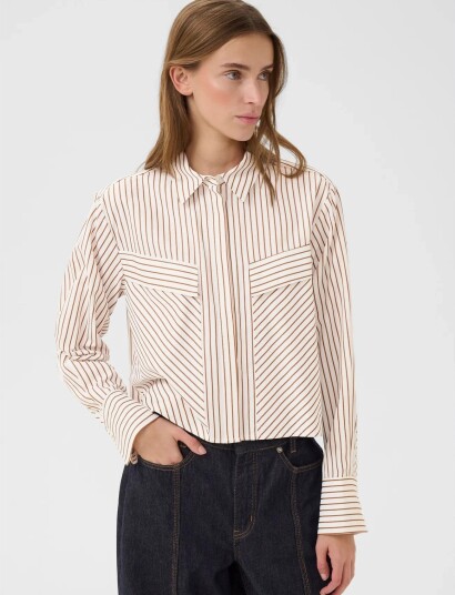 Karen By Simonsen Kbelmira Short Shirt Brown 38 Karen By Simonsen Kbelmira Short Shirt Brown 38