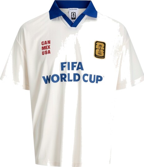 Jack & Jones Jorfifa Football Jersey Ss Styd Aw Jnr Cream 152