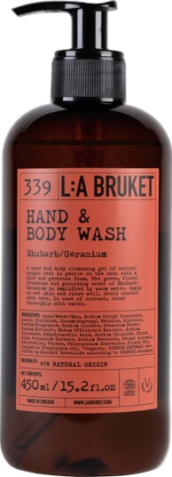 L:a Bruket Hand & Body Wash Rhubarb 450 Ml Nude 450 ML L:a Bruket Hand & Body Wash Rhubarb 450 Ml Nude 450 ML