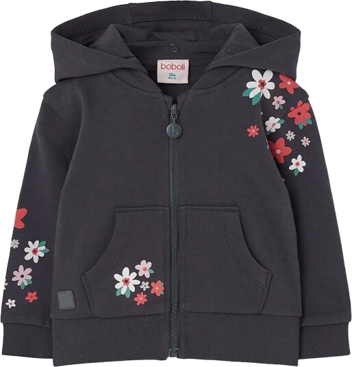 Boboli Fleece Jacket For Girl Bci ANTHRACITE 116 Boboli Fleece Jacket For Girl Bci ANTHRACITE 116