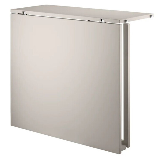String klaffbord beige, beige metallben