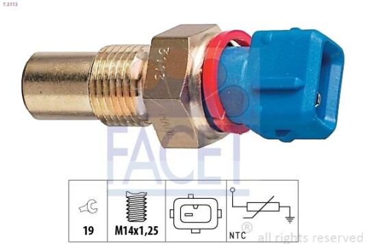 Sensor oljetemperatur FACET 7.3113