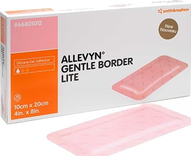 Allevyn Gentle Border Lite 10 x 20 cm 10 stk