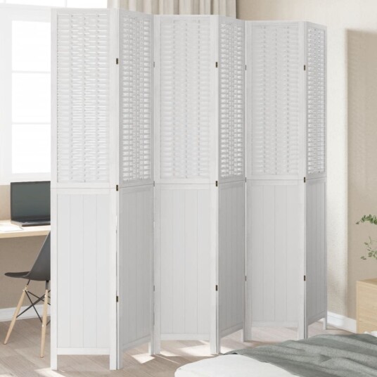  Romdeler 6 paneler hvit heltre keisertre 8721012074286