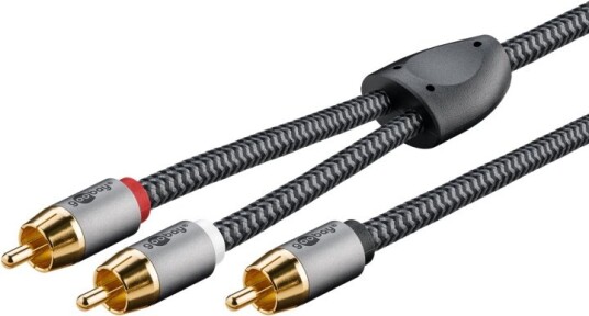 Goobay RCA-splitterkabel 5 m Sharkskin Grey Cinch-kontakt (woofer senter) > 2x Cinch-kontakt (woofer) Goobay RCA-splitterkabel 5 m Sharkskin Grey Cinch-kontakt (woofer senter) > 2x Cinch-kontakt (woofer)