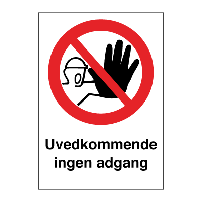 Jo Safety Uvedkommende ingen adgang Refleks Alu. RA A4 297 x 210 mm 6308001RAA4