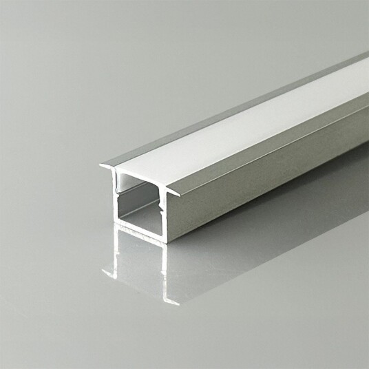 V Tac V Tac 2m innfellingsprofil for LED strips   Sølv inkl. deksel 2000x12x10mm