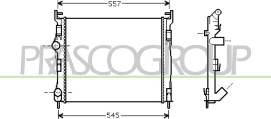 PRASCO RN322R010 Radiator motorkjøling