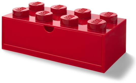 LEGO Oppbevaring Skrivebordsskuff 8 Rød