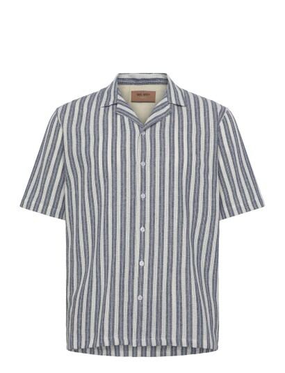 Mos Mosh Gallery Mmgjoe Basso Stripe Ss Shirt   Navy   XXL