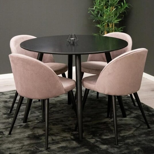 Venture Home Spisegruppe Venture Home Plaza med 4stk Velvet Stoler GR24147