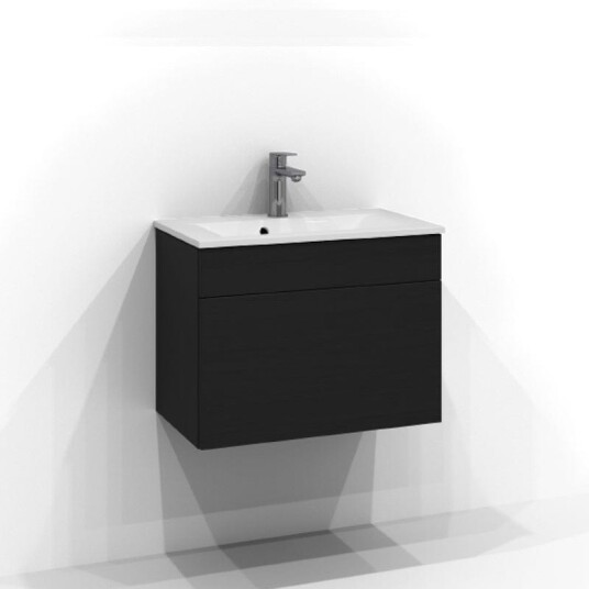 Svedbergs Poem Plan Servantskap Slim D35 med 1 Skuff Svart ask / 60cm SV-3356141