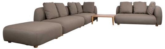 Cane-line Capture hjørnesofa Taupe 2st 2-seter ende HV, 2-seter modul, pall & bord Beige