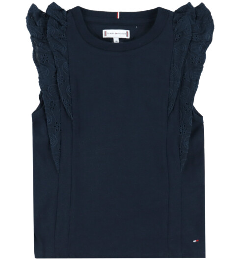Tommy Hilfiger T-skjorte - Broderi Anglaise - Dark Natt Navy - Tommy Hilfiger - 14 år (164) - T-skjorte - Blå Tommy Hilfiger T-skjorte - Broderi Anglaise - Dark Natt Navy - Tommy Hilfiger - 14 år (164) - T-skjorte - Blå