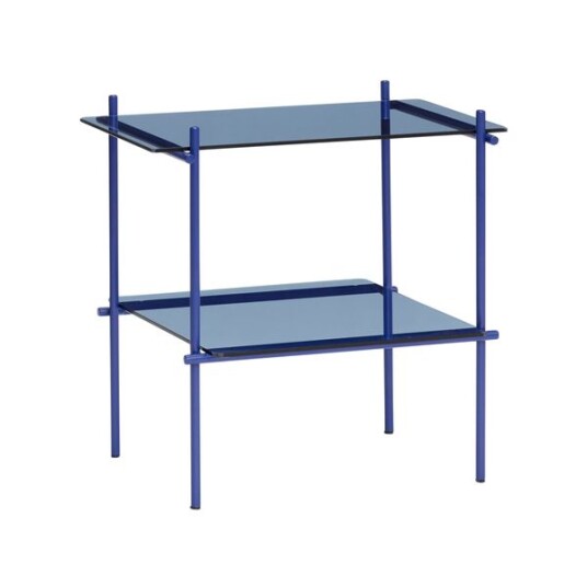 Hübsch Sidebord Firkantet metall / glassblått Hübsch Sidebord Firkantet metall / glassblått