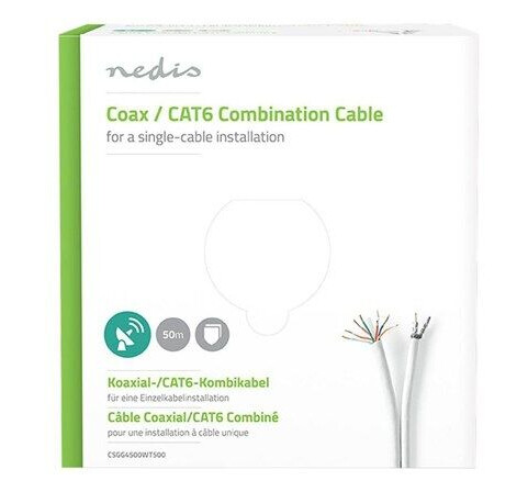 Nedis Coax / CAT6 Combination Cable bulk aerial/network cable 50 m