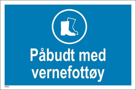 PÅBUDT MED VERNEFOTTØY 20X30CM