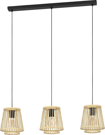 EGLO Pendellampe Hykeham With 3 Lamps Svart Takpendler