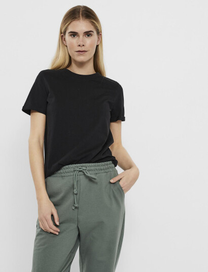 Vero Moda Vmpaula S/S T-Shirt - Black - XL