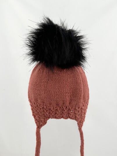 Villy Jensen Pom pom akryl sort