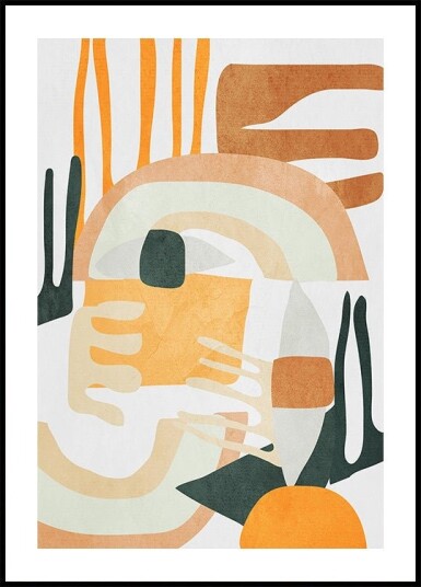 Geometric Shapes Abstract Harmony Poster Plakat / 21x30cm
