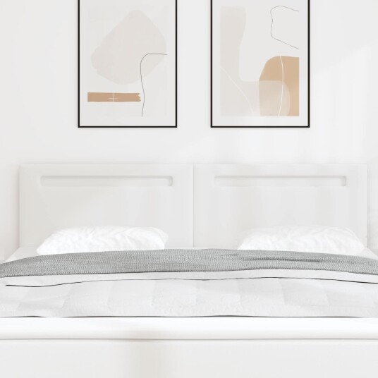 Sengegavl Enkel Design Ren Hvit 180 cm Imitert Lær