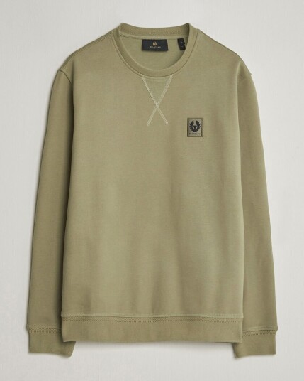 Belstaff Signature Crew Neck Sweatshirt Fatigue Green