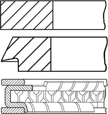 Stempelringsett GOETZE ENGINE 08-502807-00