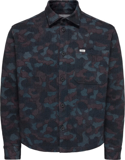 ONLY & SONS Onsjudsen Jaquard Overshirt Ww Navy XXL