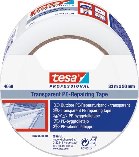 Tesa Byggfolietape 33m x 50mm - Transparent UV-Bestandig Isolasjon Tesa Byggfolietape 33m x 50mm - Transparent UV-Bestandig Isolasjon