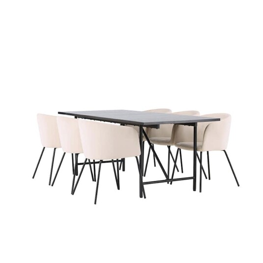 Venture Home Spisegruppe Venture Home Astrid med 6 Berit Stoler GR23529