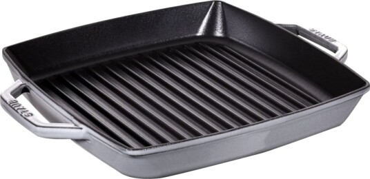 Staub Grillpanne 28 X 28 Cm Firkantet Matt Svart Grafittgrå