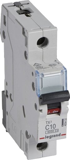 Legrand 10 stk TX3 MCB automatsikring C10 1P 1M 6/6kA