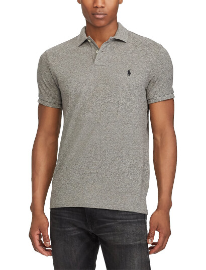 Polo Ralph Lauren Custom Slim Fit Mesh Polo Shirt - Grey - XL