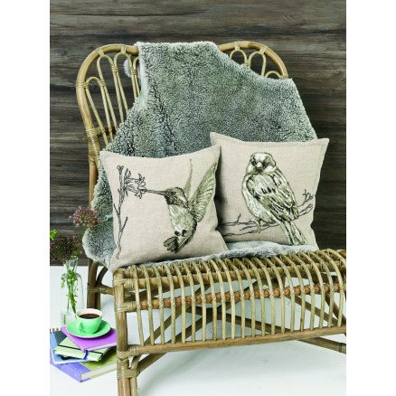 Permin Broderisett Pute Hus spurv 40x40 cm