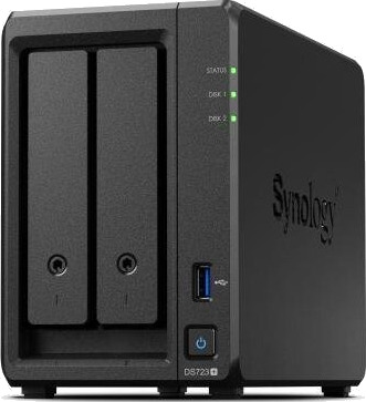 SYNOLOGY Disk Station DS723+ - NAS server - 2 bays - RAID RAID 0 1 JBOD - RAM 2 GB - Gigabit Ethernet - iSCSI support SYNOLOGY Disk Station DS723+ - NAS server - 2 bays - RAID RAID 0 1 JBOD - RAM 2 GB - Gigabit Ethernet - iSCSI support