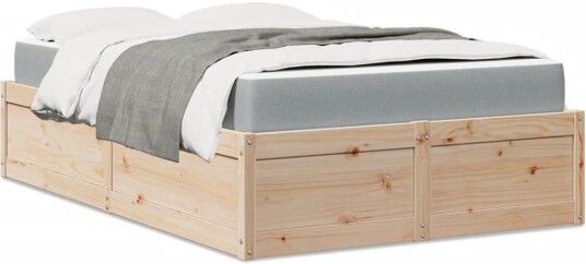 Seng med madrass 120x190 cm heltre furu