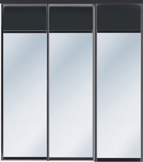 London Skyvedørsgarderober Speildør Med Sorte Skinner 1230 Mm 2 Dører London Skyvedørsgarderober Speildør Med Sorte Skinner 1230 Mm 2 Dører
