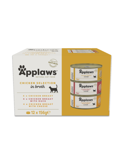 Applaws Våtfôr til Katter Kylling i Buljong Multipack 12x156g