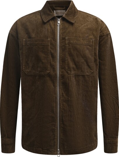 Revolution Zipped Worker Shirt   BROWN   M
