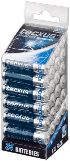 Tecxus Alkalisk 24pk AA Batterier - Engangsbruk 1.5V