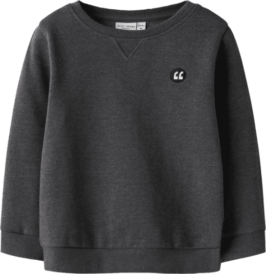 Name It NmmVimo Sweatshirt til Småbarn Mørkegrå Melert Størrelse 92