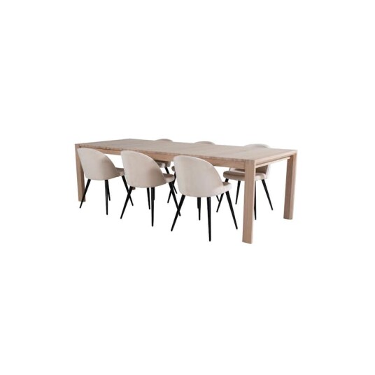 Venture Home Spisegruppe Venture Home Shy med 6 Valentina Spisestoler GR20751