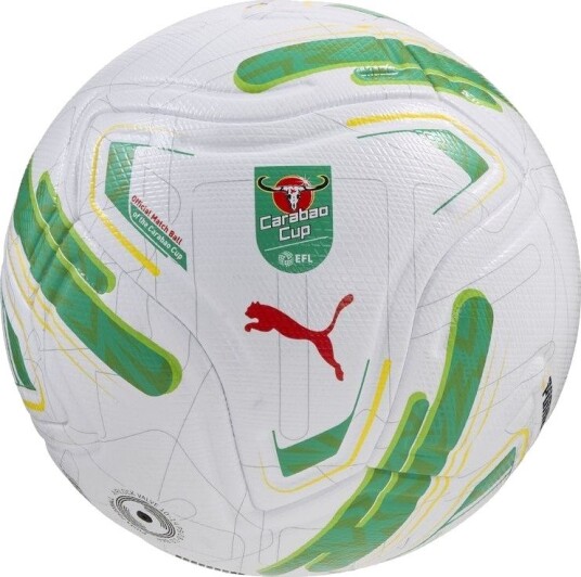 PUMA Fotball Carabao Cup STELLAR NITRO™ Ultimate (FIFA® Quality Pro) Matchball - Hvit/Multicolor, størrelse Ball SZ. 5