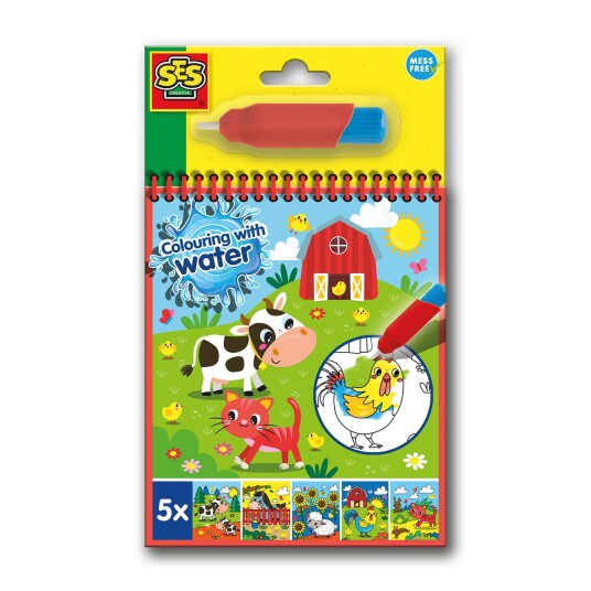 SES Creative Fargelegg med vann Fargeleggingsbok for bondegården S00132