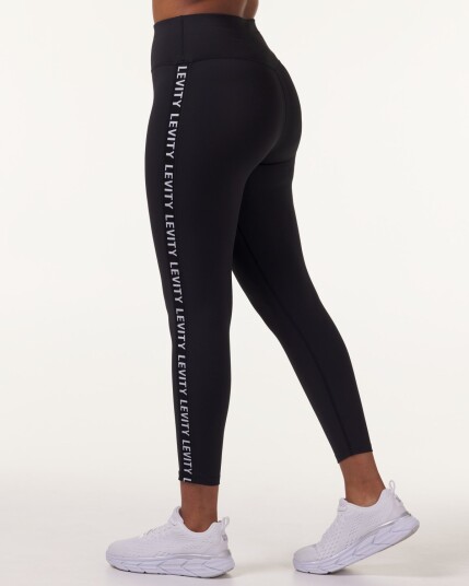 LEVITY Line Up HW Tights Black - XS LEVITY Line Up HW Tights Black - XS